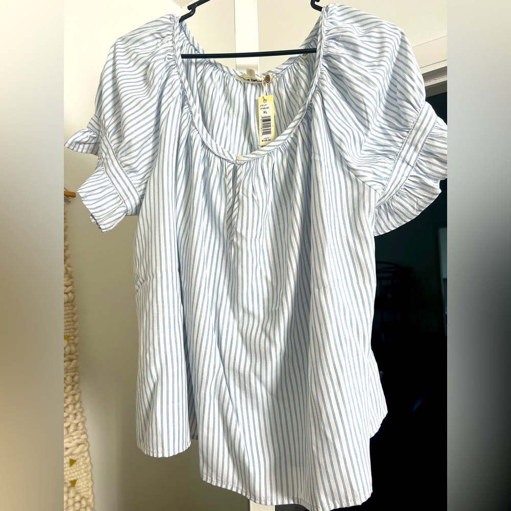 NWT Striped Blouse - XL